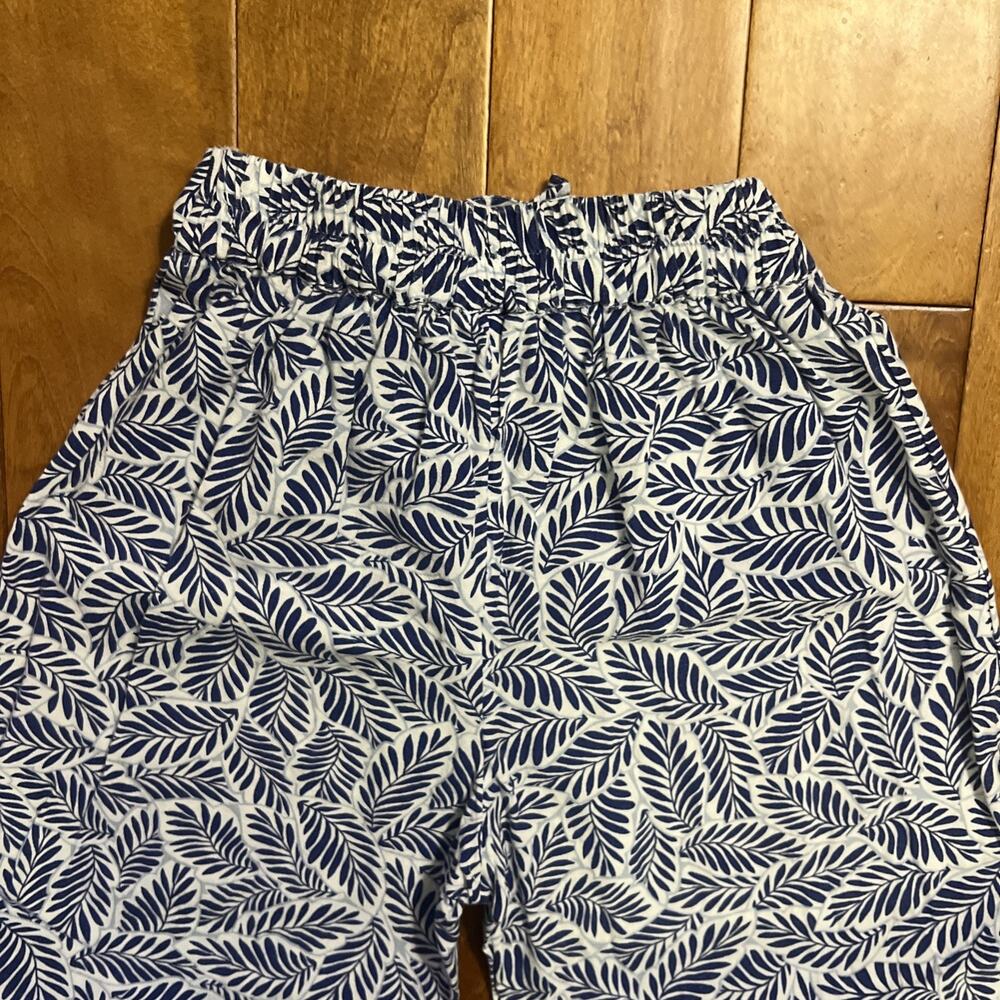 Midnight Sky Linen Blend Wide Leg Pants S Blue High Waist Coastal Boho Resort - Picture 9 of 10
